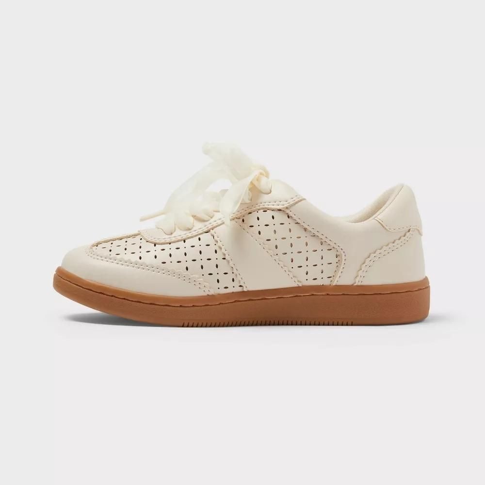 Art Class Rachel Girls Novelty Lace Up Sneakers Cream Size 5Y